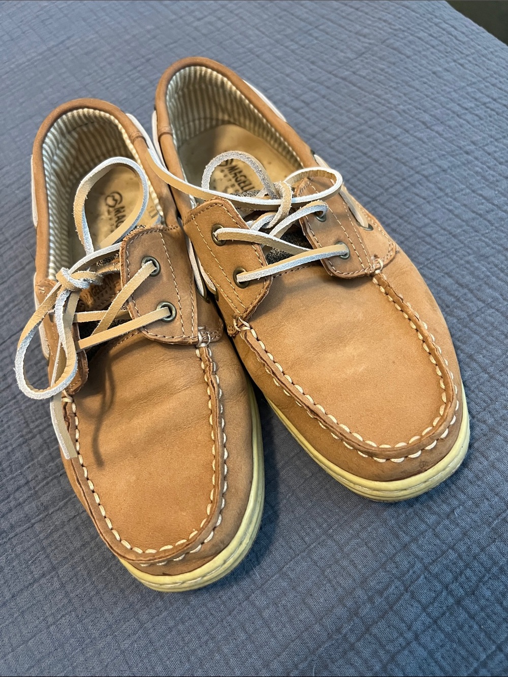 Women’s Casual Boat Shoes in Tan - Classic Lace-Up Style